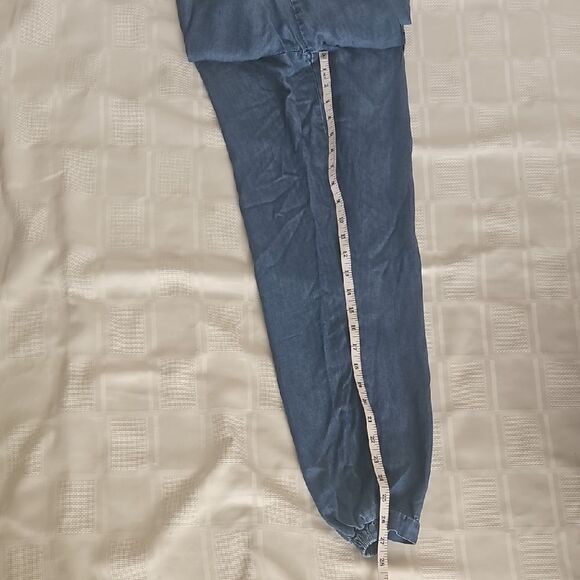 Blue Ankle Cropped Casual Pants - Picture 8 of 16